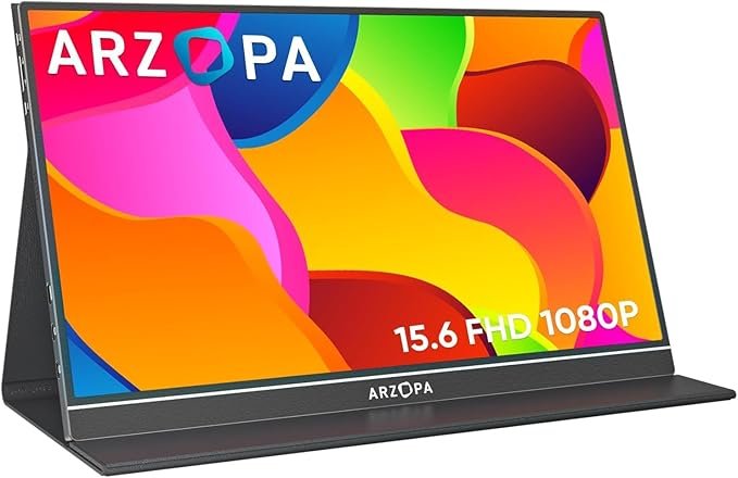ARZOPA Portable Monitor 15.6'' 1080P FHD