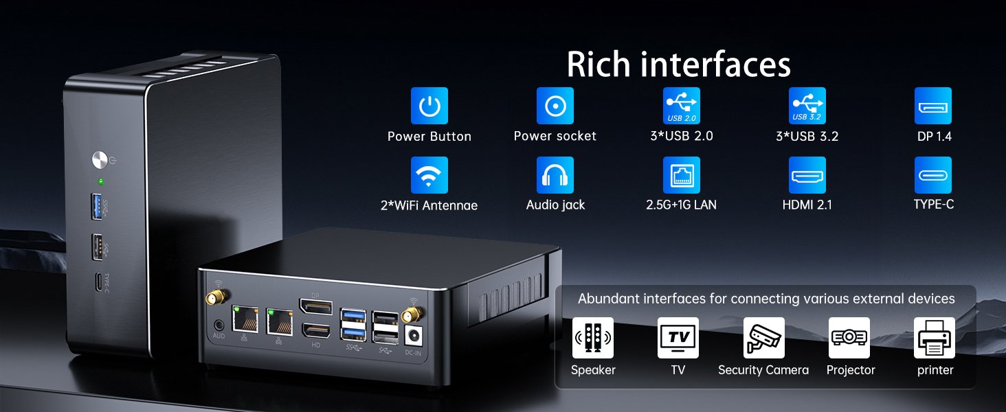 Choose a mini PC with versatile ports
