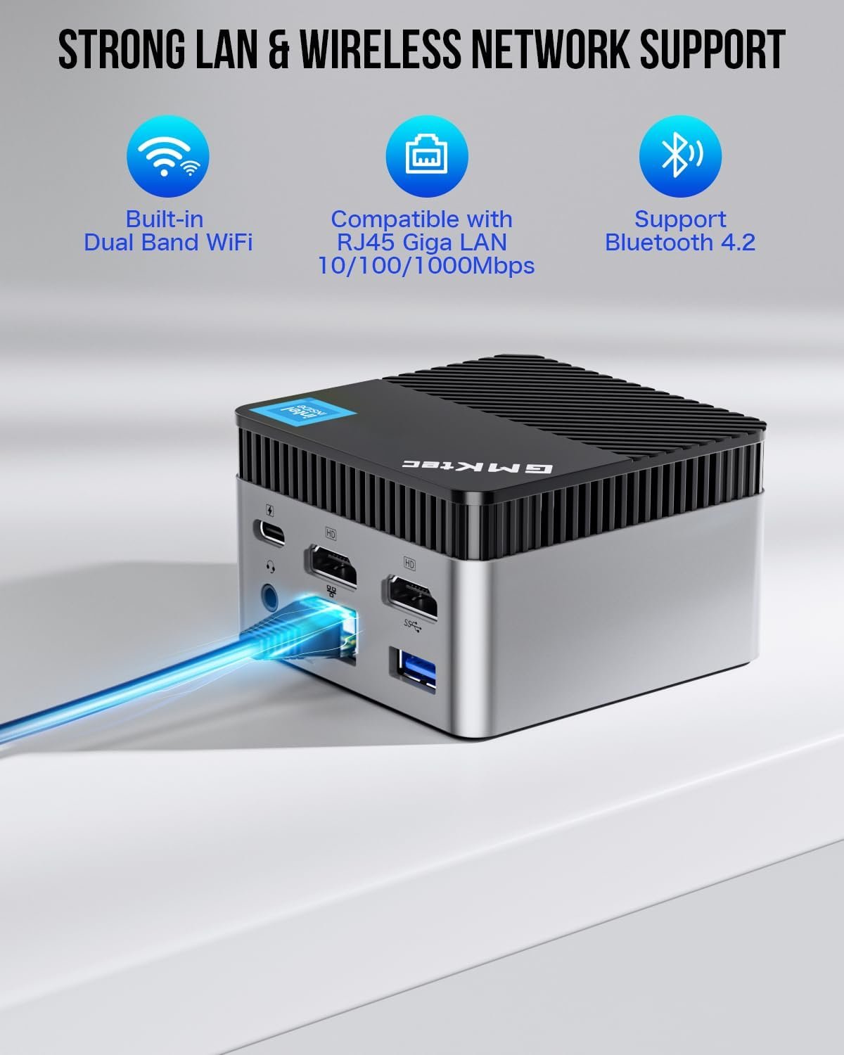 GMKtec N97 connectivity with USB 3.2 and dual HDMI