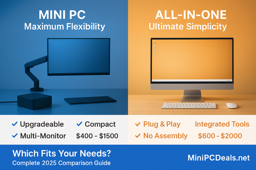 Mini PC vs AIO side-by-side