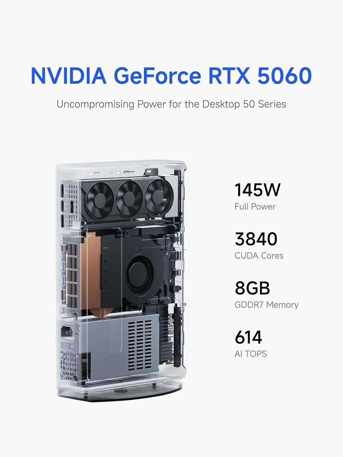 RTX 5060 Low Profile GPU inside MINISFORUM G1 Pro