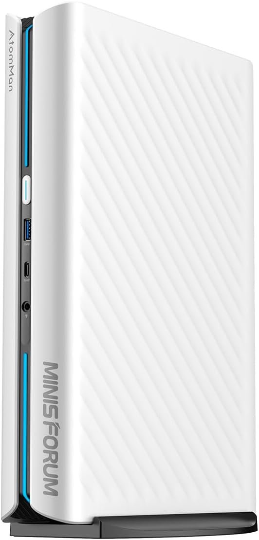 MINISFORUM G1 Pro vertical chassis design with RGB accents