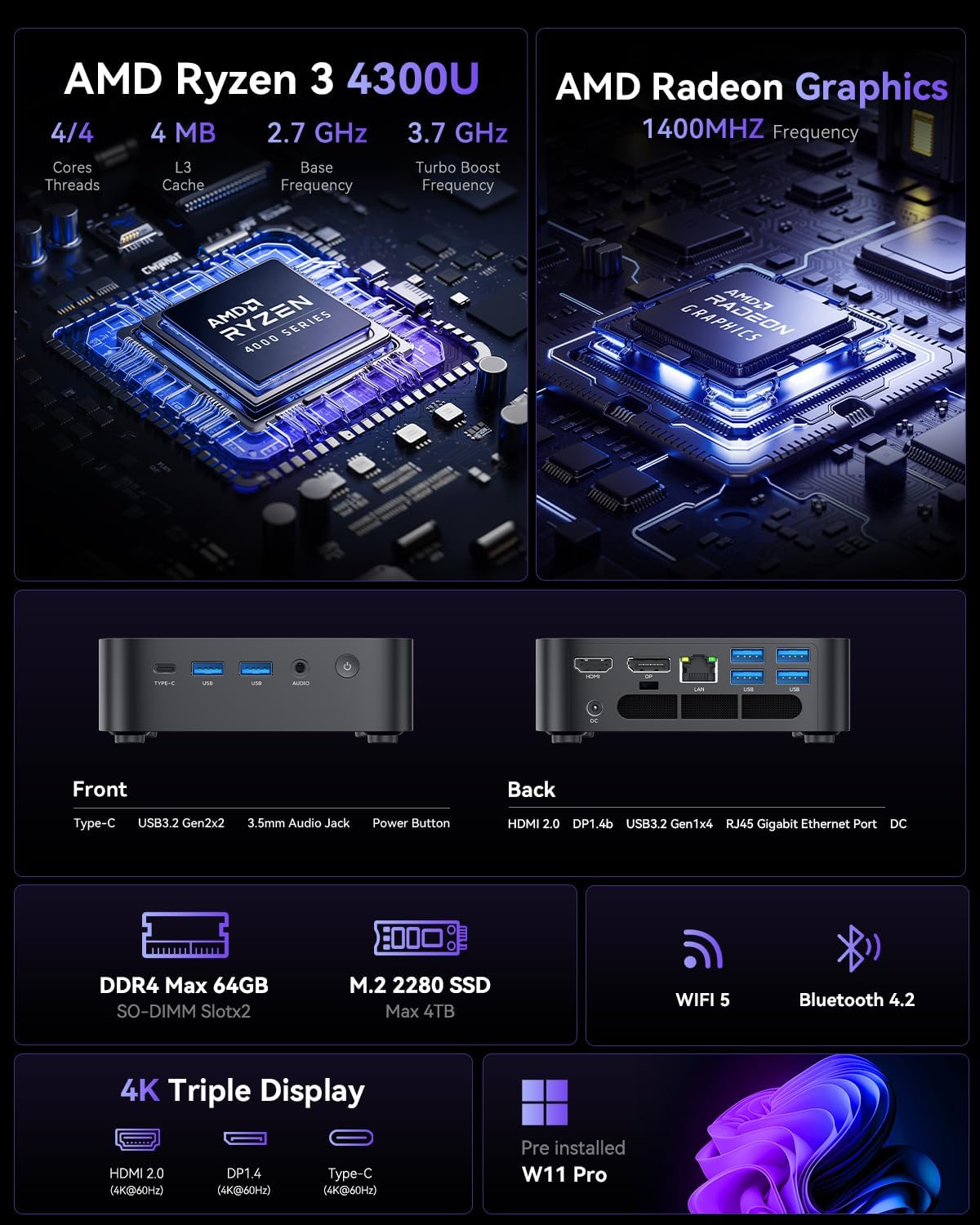 ACEMAGIC K1 mini PC full specifications overview